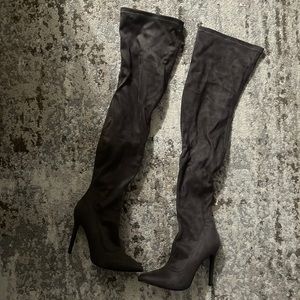 Over the knee stiletto boots